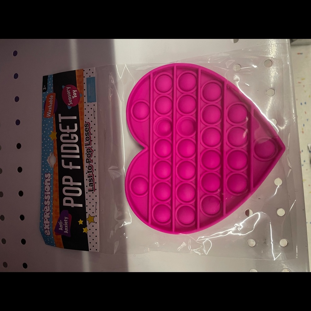 Anti anxiety pop fidget toy pink heart